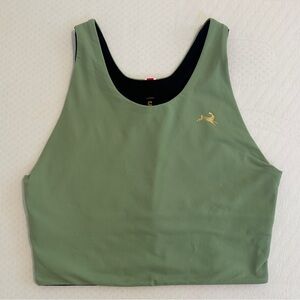Tracksmith Lane Five Crop Top in Loden color size Small